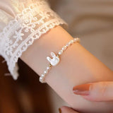 Arrival Freshwater Pearl Rabbit Bracelet 14K Filled