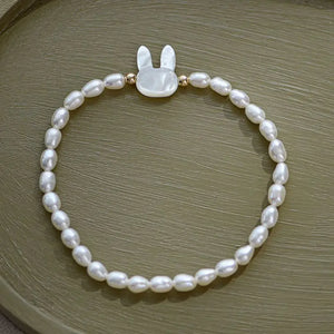 Arrival Freshwater Pearl Rabbit Bracelet 14K Filled
