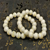 Natural Golden Silk Tridacna 8mm/10mm Bracelet for Men and Women