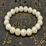 Natural Golden Silk Tridacna 8mm/10mm Bracelet for Men and Women