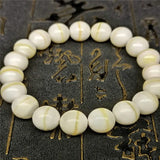 Natural Golden Silk Tridacna 8mm/10mm Bracelet for Men and Women