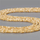 Natural Heishi Shell Bead Mother Of Pearl Dyed Yellow Rondelle Shape Bead