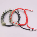 Natural Jadeite Colorful Circle Bracelet 6.3inch Women Gift