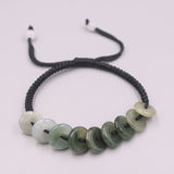 Natural Jadeite Colorful Circle Bracelet 6.3inch Women Gift