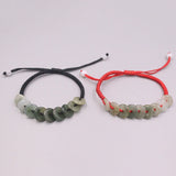 Natural Jadeite Colorful Circle Bracelet 6.3inch Women Gift
