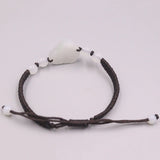 Natural Jadeite Luck Bless Buddha Red Cord Bracelet 6.3in