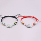 Jadeite Pixiu Bracelet 6.3inch Women Gift