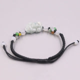 Jadeite Pixiu Bracelet 6.3inch Women Gift