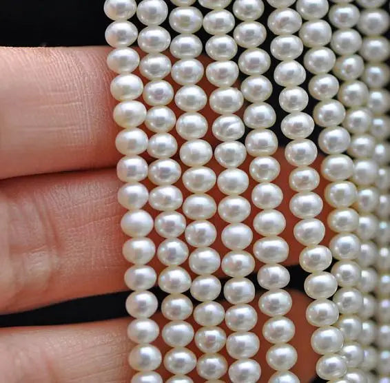 Natural Pearl Loose Beads 4-5mm Freshwater Pearl Full Strand