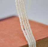 Natural Pearl Loose Beads Rondelle 3-4mm Freshwater Pearl Full Strand