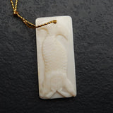 Natural Shell Carving Mermaid Beads for DIY Pendant 46x21x5mm