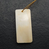 Natural Shell Carving Mermaid Beads for DIY Pendant 46x21x5mm