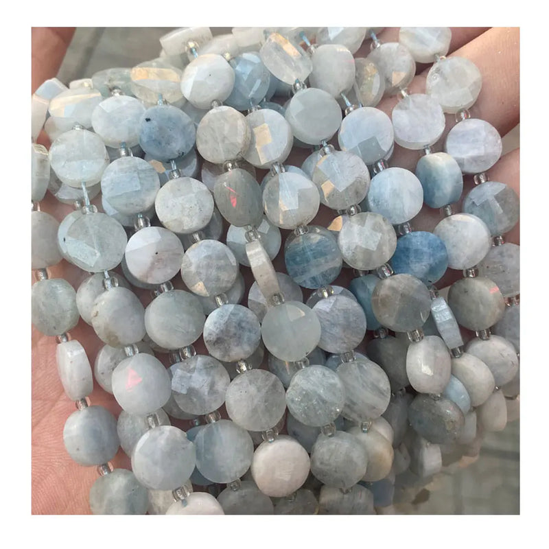 Natural Aquamarine Stone Beads for Jewelry Making