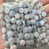 Natural Aquamarine Stone Beads for Jewelry Making