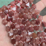 Natural Stone Strawberry Quartz Beads for DIY Jewelry Making