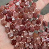 Natural Stone Strawberry Quartz Beads for DIY Jewelry Making