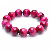 Natural Tiger's Eye Bracelet 10MM Round Beads for Women and Men