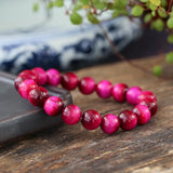 Natural Tiger's Eye Bracelet 10MM Round Beads for Women and Men