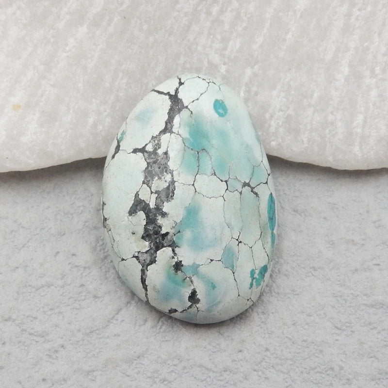 Natural Turquoise Vertical Pendant Bead 23x16x5mm