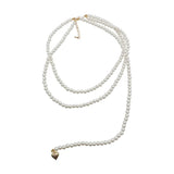 Punk O-chain Pearl Pendant Necklace for Women