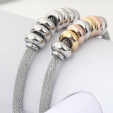 Stainless Steel Beads Net Chain Bracelet Charm Jewelry