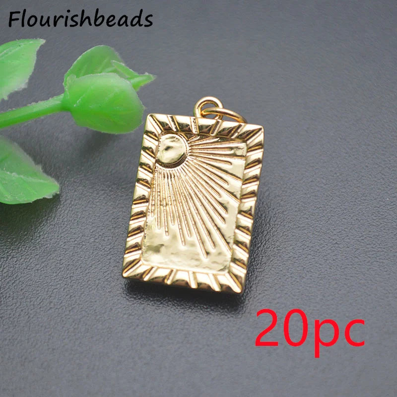 Nickel Plated Geometric Charms Pendants for Jewelry Making