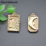 Nickel Plated Geometric Charms Pendants for Jewelry Making