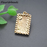 Nickel Plated Geometric Charms Pendants for Jewelry Making