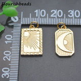 Nickel Plated Geometric Charms Pendants for Jewelry Making