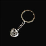 925 Silver Hollow Ball Key Chain Creative Key Ring