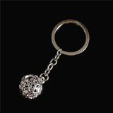 925 Silver Hollow Ball Key Chain Creative Key Ring