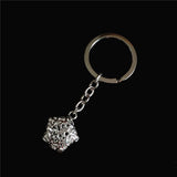 925 Silver Hollow Ball Key Chain Creative Key Ring
