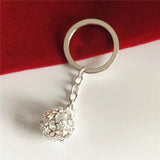 925 Silver Hollow Ball Key Chain Creative Key Ring