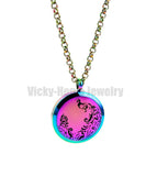 Peacock Aromatherapy Diffuser Locket Necklace Stainless Steel