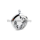 Peacock Aromatherapy Diffuser Locket Necklace Stainless Steel