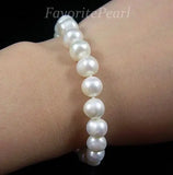 Natural Freshwater Pearl Bracelet AA 7-8mm Round Fine Jewelry Women Gift