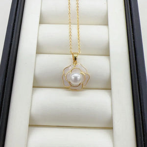 Arrival Pearl Pendant Freshwater Pearl Necklace 14K Plated Chain