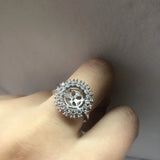 Adjustable Silver Pearl Ring Mountings Findings Charm Jewelry Fittings