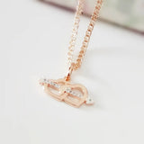 Heart Shape Rose Necklace Pendant 585 Jewelry Gift