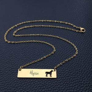 Personalized Stainless Steel Horse Charm Necklace - Top-selling Jewelry