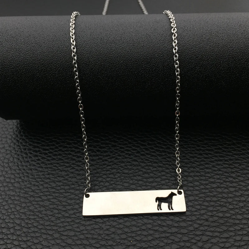 Personalized Stainless Steel Horse Charm Necklace - Top-selling Jewelry