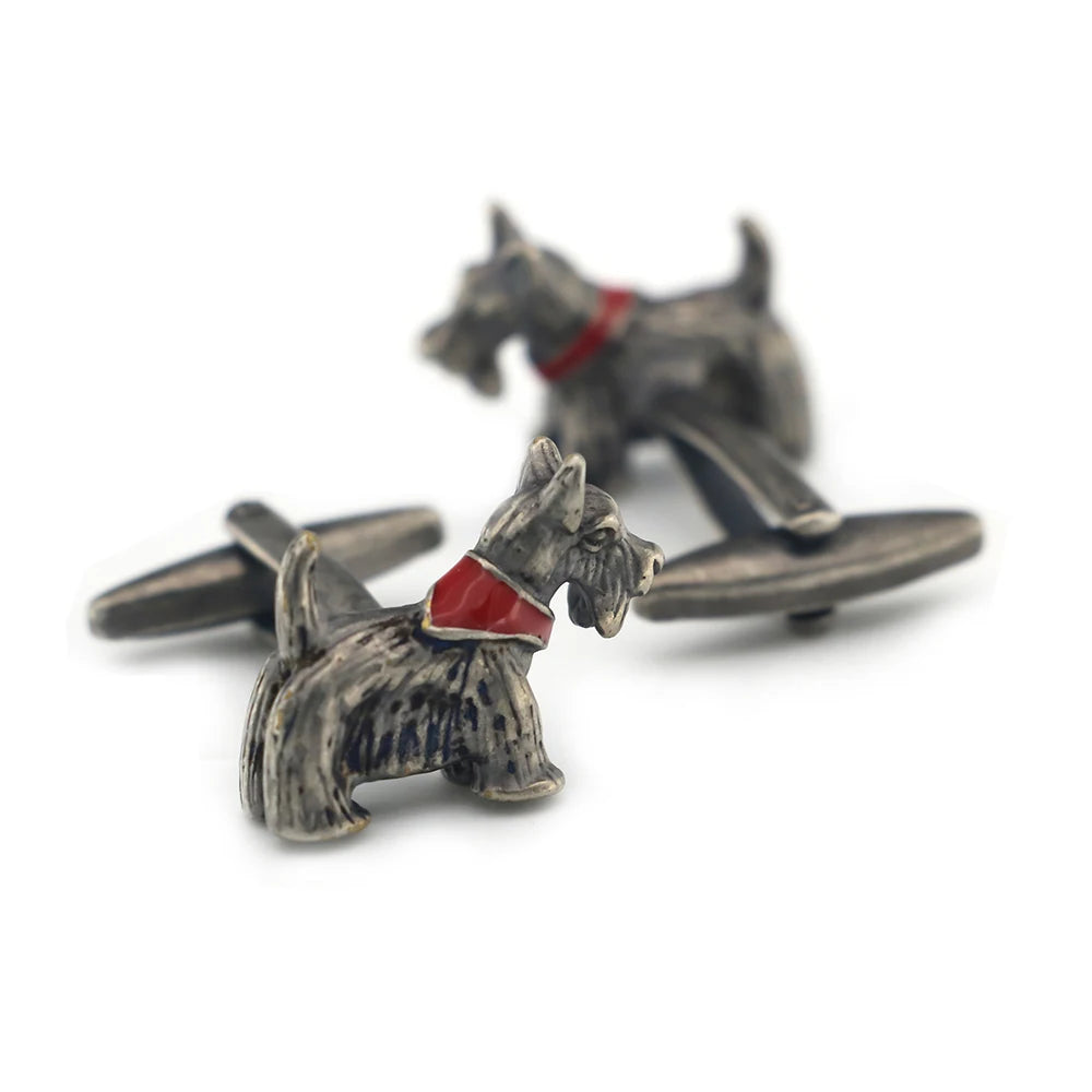 Vintage Brass Pet Dog Cuff Links Men's Cufflinks