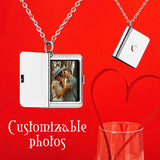 Personalized Stainless Steel Arrival Photo Album Pendant Necklace