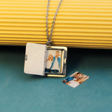 Personalized Stainless Steel Arrival Photo Album Pendant Necklace