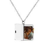 Personalized Stainless Steel Arrival Photo Album Pendant Necklace