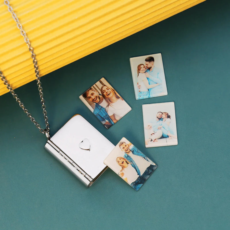Arrival Photo Heart Pendant Necklace Stainless Steel Necklace