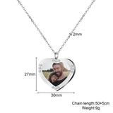 Arrival Photo Heart Pendant Necklace Stainless Steel Necklace