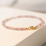 Strawberry Quartz Beaded Bracelets for Women