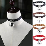 Punk Style Small Bell Charm Choker Necklace
