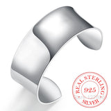 Pure 925 Sterling Silver Bangle Bracelet Women Open Bracelet Jewelry